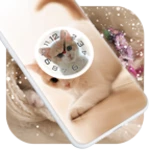 kitten clock live wallpaper android application logo